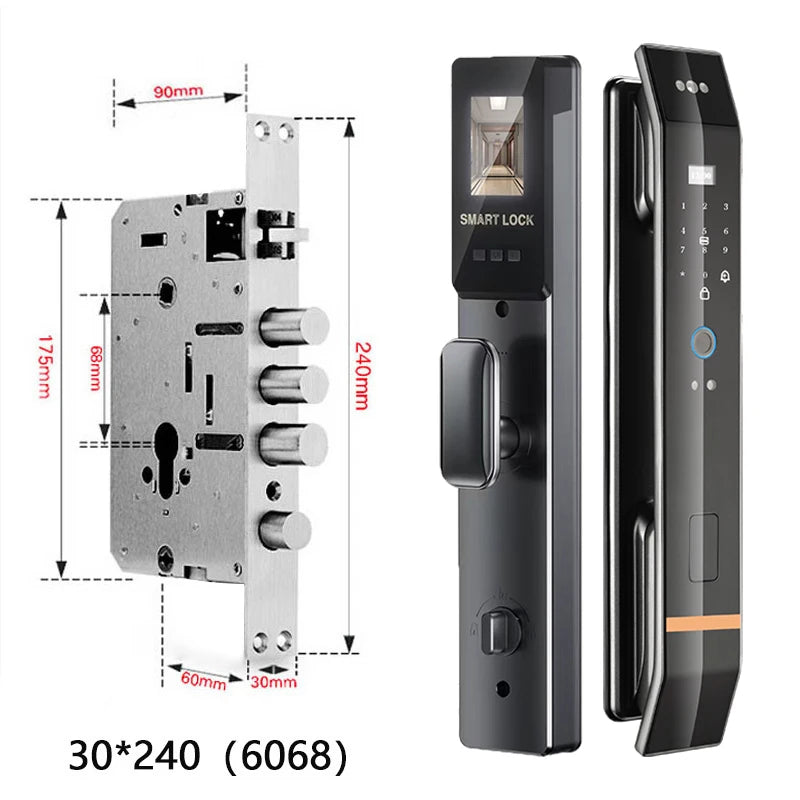XSDTS D14-XF WiFi Smart Door Lock with Fingerprint & Built-In Doorbell – Tuya App Control