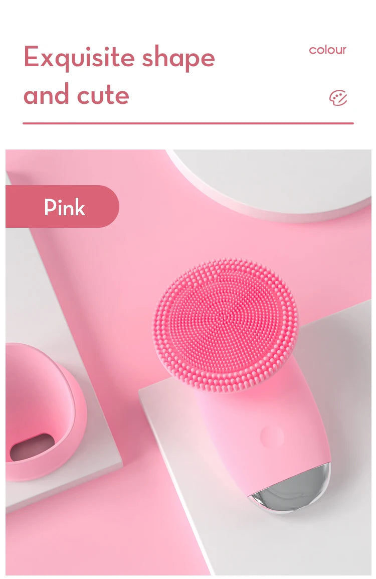 VIMYSHOW Electric Facial Cleanser – 5-Speed Silicone Face Scrubber