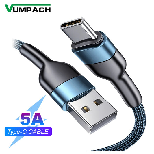 Fast Charge USB Cable 5A – Heavy-Duty Braided Power Cable