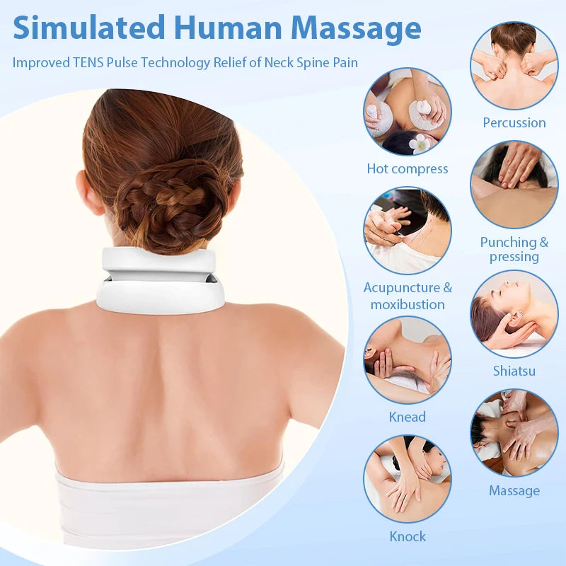 KEMOKO TENS Pulse Neck Massager – Heated Cervical & Shoulder Relaxation
