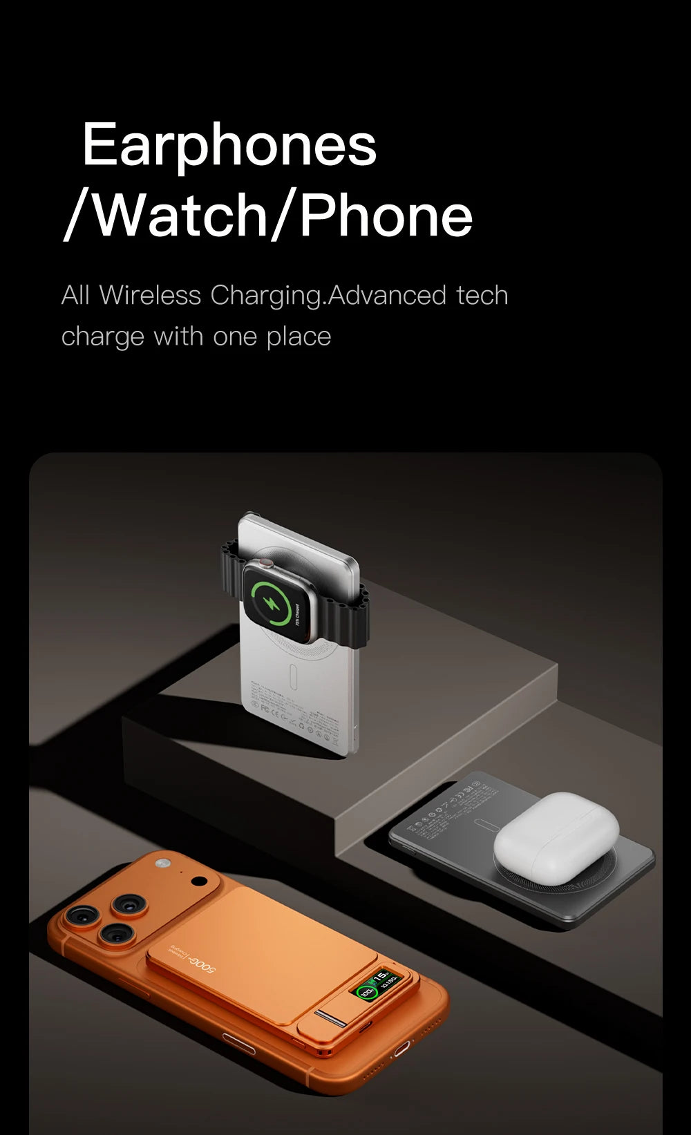 3-in-1 Wireless Power Bank 20W – MagSafe-Style Magnetic Charger with Smart Display & Stand