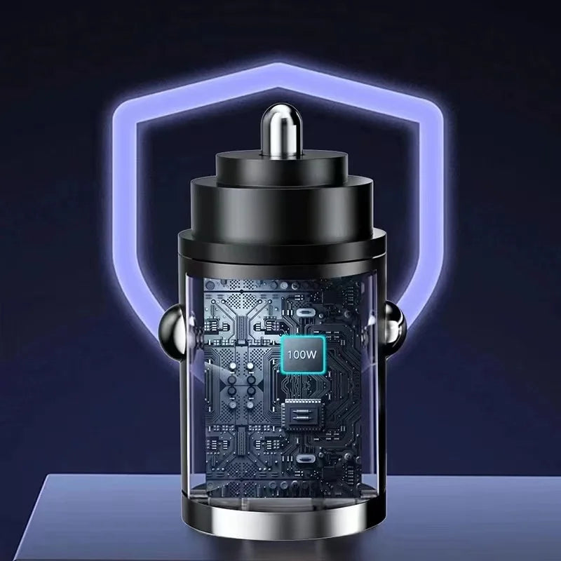 100W Car Charger Lighter – Quick Charge 3.0 + USB-C Fast Charger