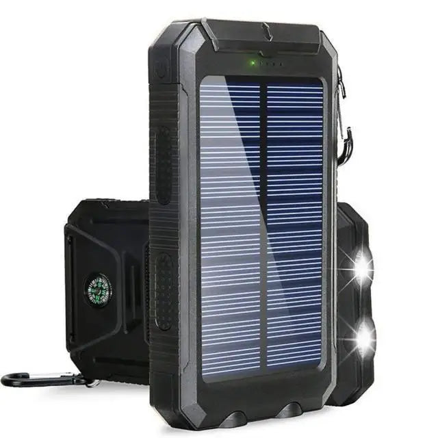 Solar Power Bank with LED Torch & Compass – Outdoor Emergency Charger (20W)