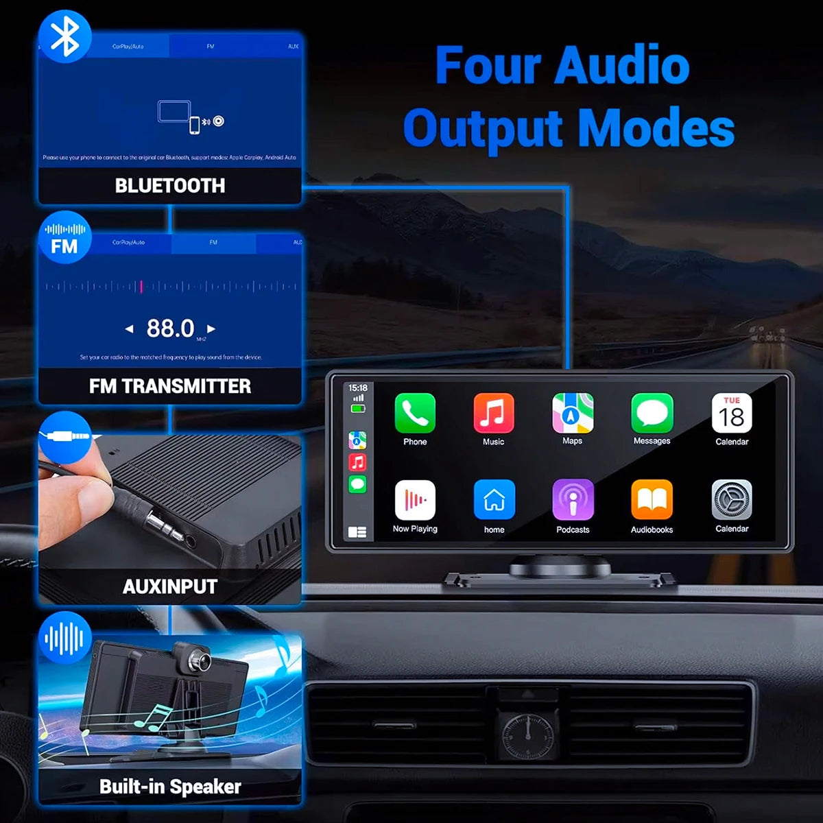 Pionray Universal Car Multimedia Player 7” / 10.26” – CarPlay, Android Auto