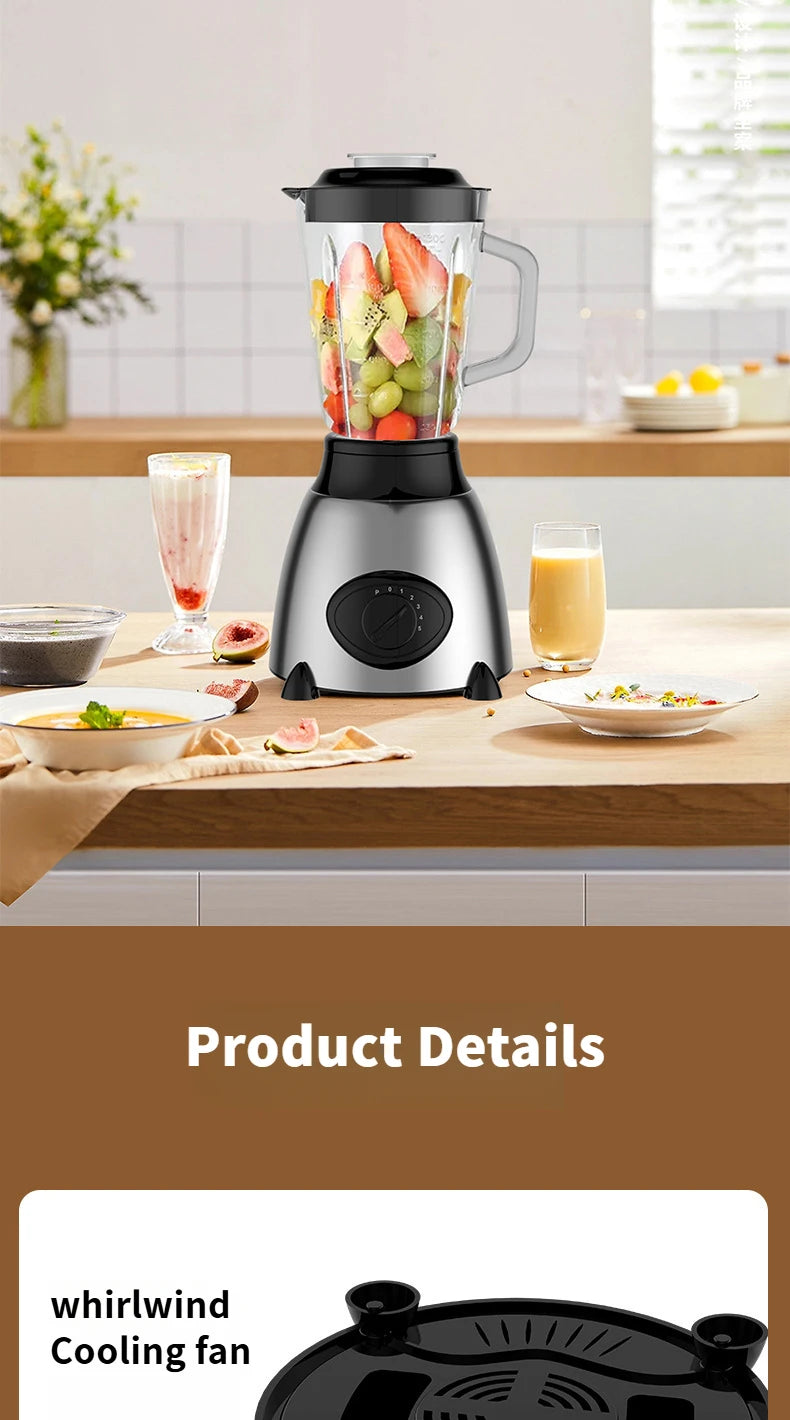 1.5L Electric Blender Juicer 850W – Multi-Function Food Processor & Smoothie Maker