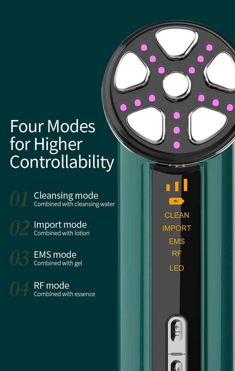 VIMYSHOW EMS Facial Beauty Device ES-1091 – RF LED Microcurrent Skin Tightening