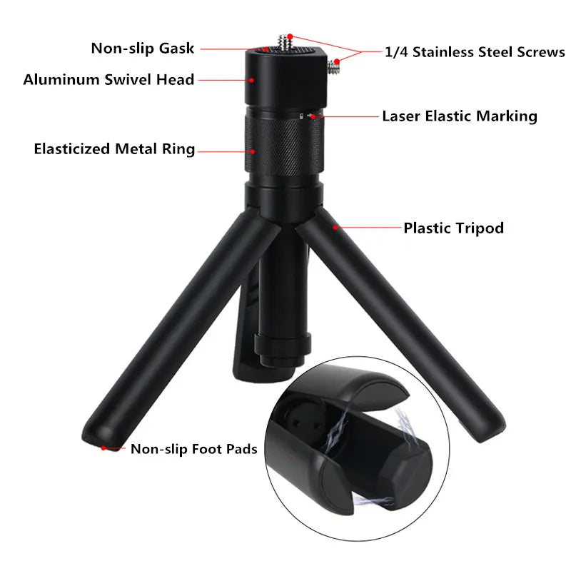 Aluminum Selfie Stick for Insta360, GoPro & DJI Action Cameras