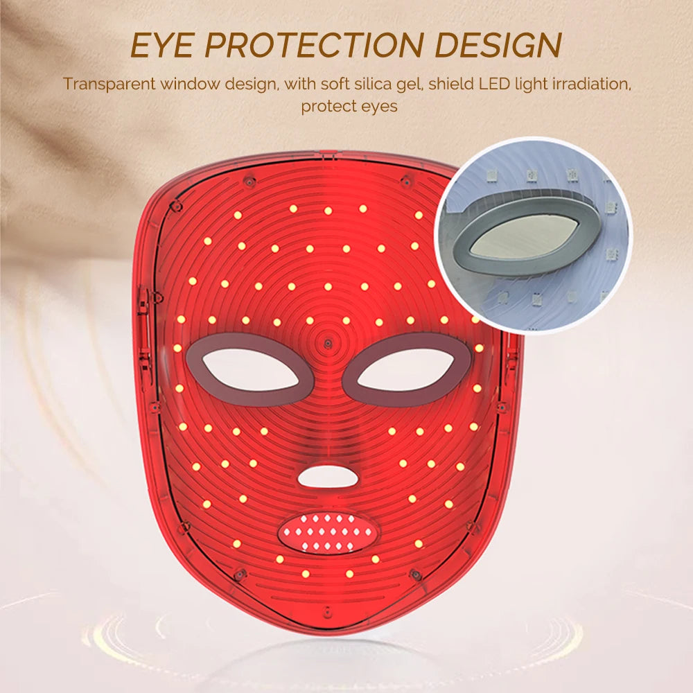 Foreverlily LED Face Mask 7 Colors – USB Rechargeable Anti-Wrinkle Beauty Device