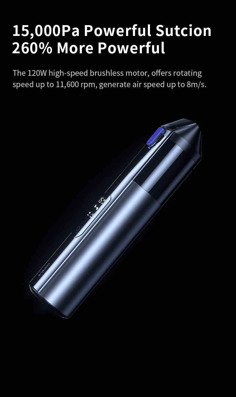 cafele CX06 4-in-1 Cordless Car Vacuum Cleaner – 18000Pa Brushless, Air Pump & Wind Blower