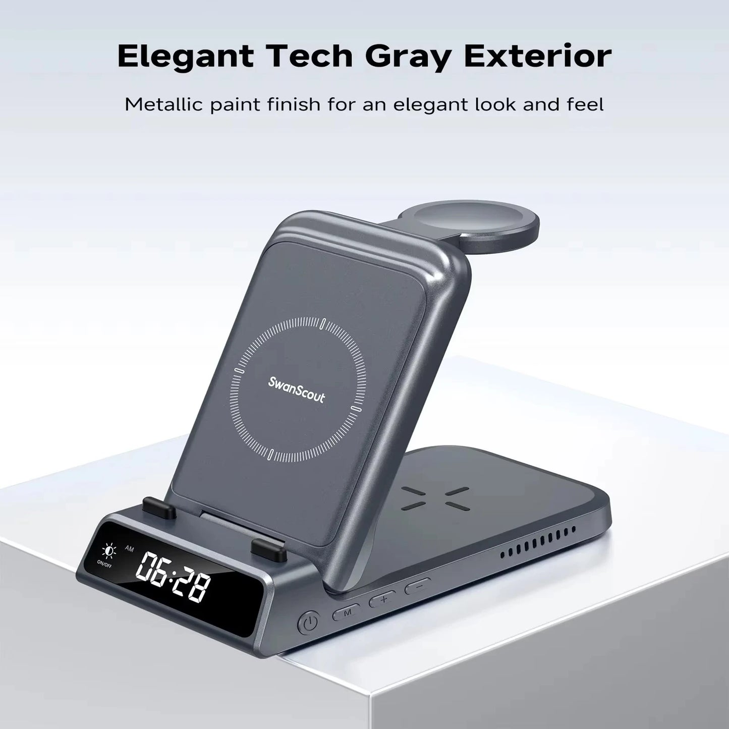 Foldable Wireless Charger Stand for Samsung Phone, Watch & Buds