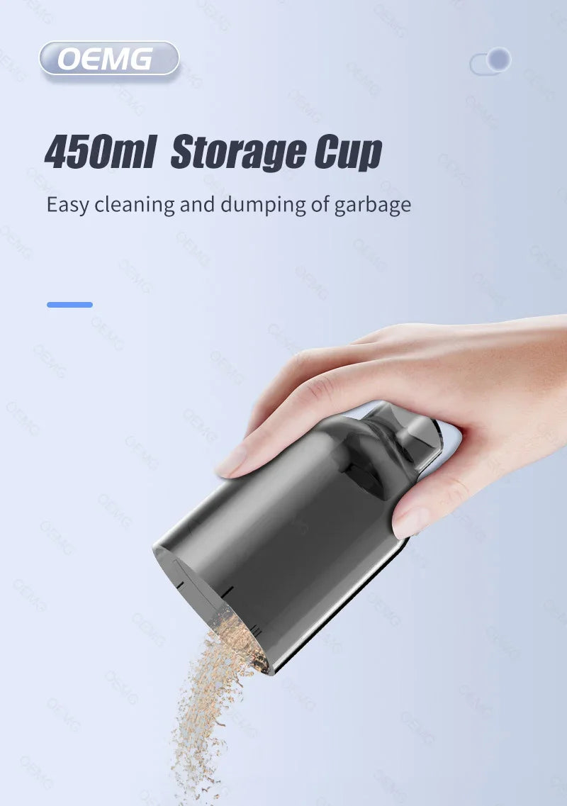 CENRR Handheld Vehicle Vacuum Cleaner – Brushless Motor, Multi-Nozzle Car & Home Cleaner