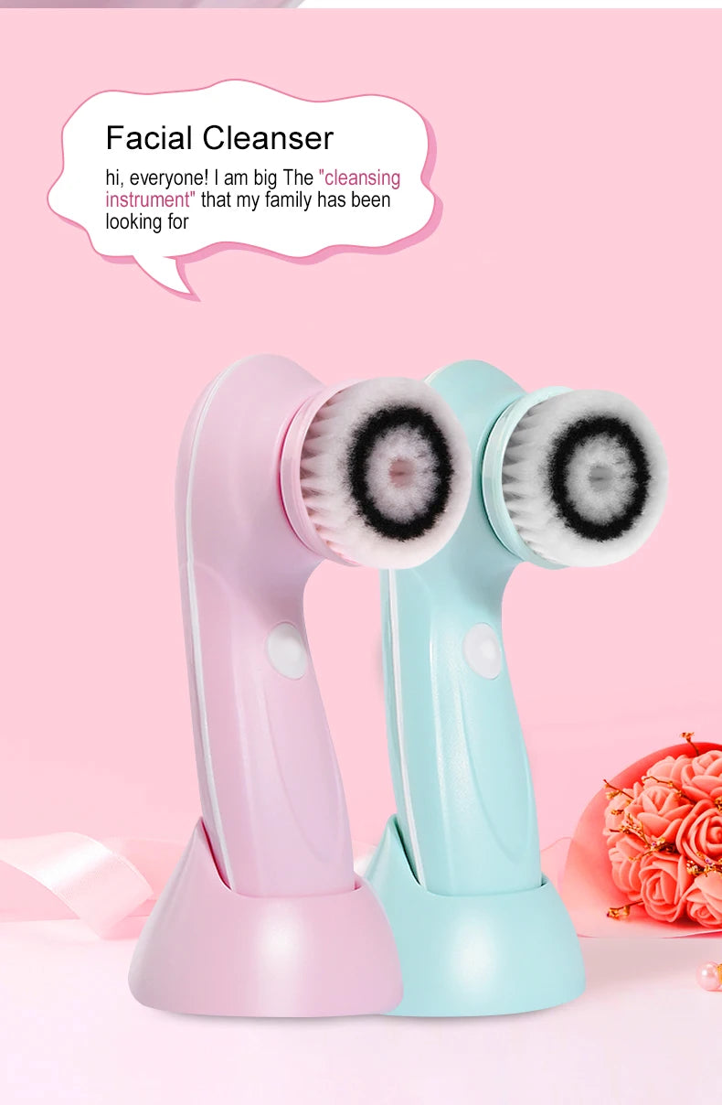 All-in-One Facial Cleansing Brush – Waterproof Exfoliating Face Cleaner