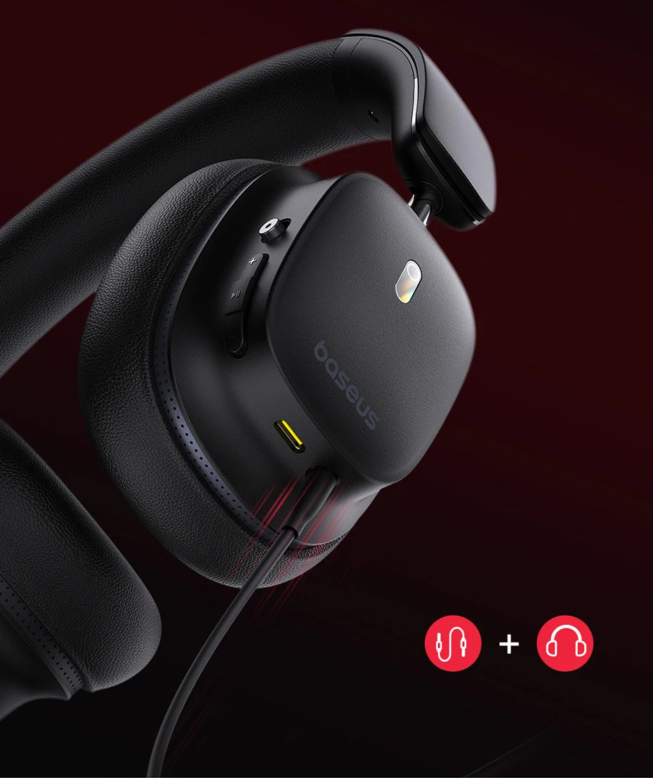 BASEUS Bowie 30 Max ANC Wireless Headphones – LDAC, Spatial Audio, 65H Battery