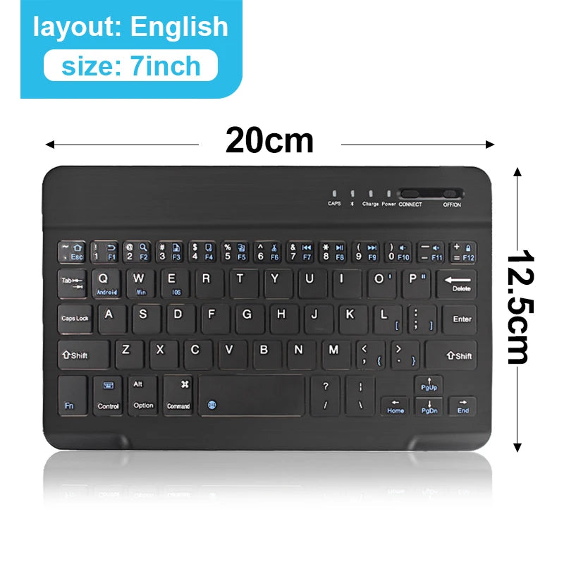 Bluetooth Wireless Mini Keyboard – Rechargeable, Multi-Device, Compact Layout