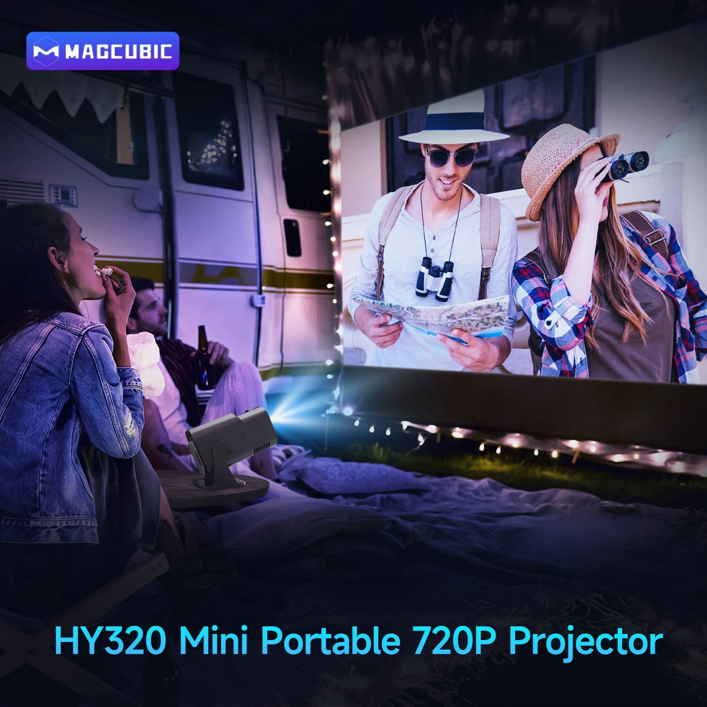 HY320 Portable Home Theater Projector – 720P Native, 4K Decode, BT 5.0