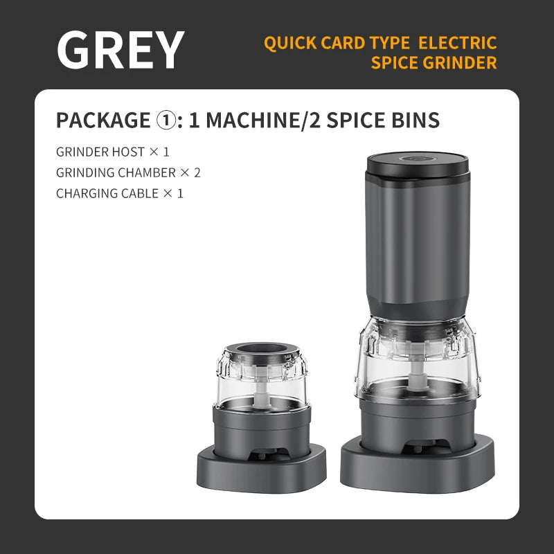 BALASHOV Electric Spice Grinder – Rechargeable Multi-Compartment Grinder with Ceramic Core