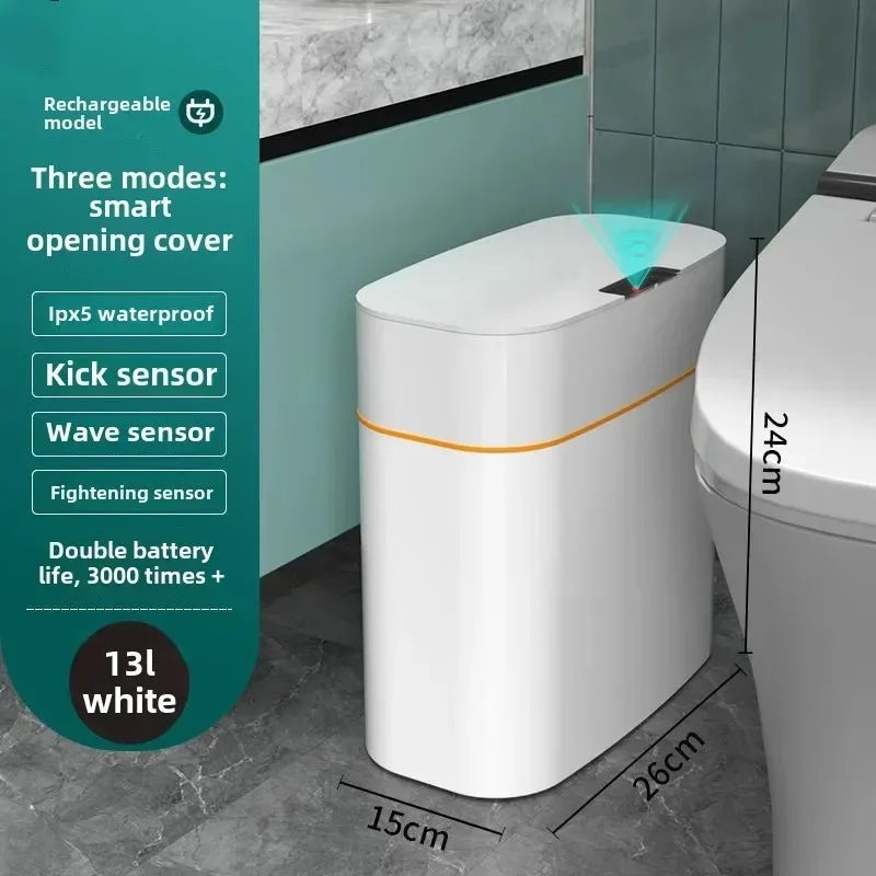 Automatic Sensor Trash Can – Touchless Induction Waste Bin for Home & Bathroom