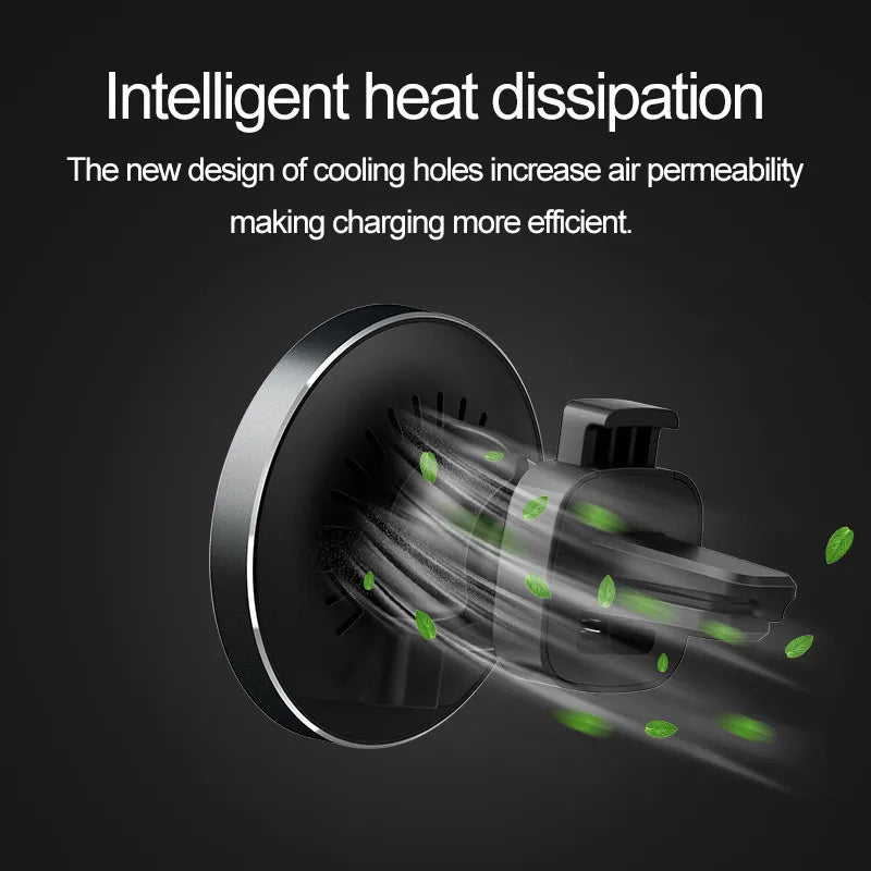 VIKEFON 30W Magnetic Wireless Car Charger with Vent Mount for iPhone