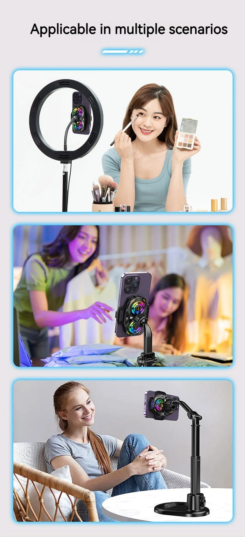 K32 Smartphone Cooler | Dual-Core Radiator, Digital Temperature Display & RGB