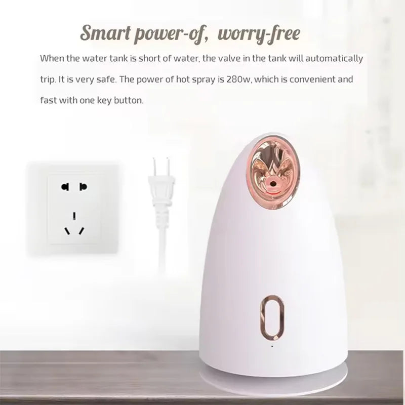 MIKO NICE Hot & Cold Ozone Facial Steamer – Portable Nano Ionic Face Sauna Moisturiser
