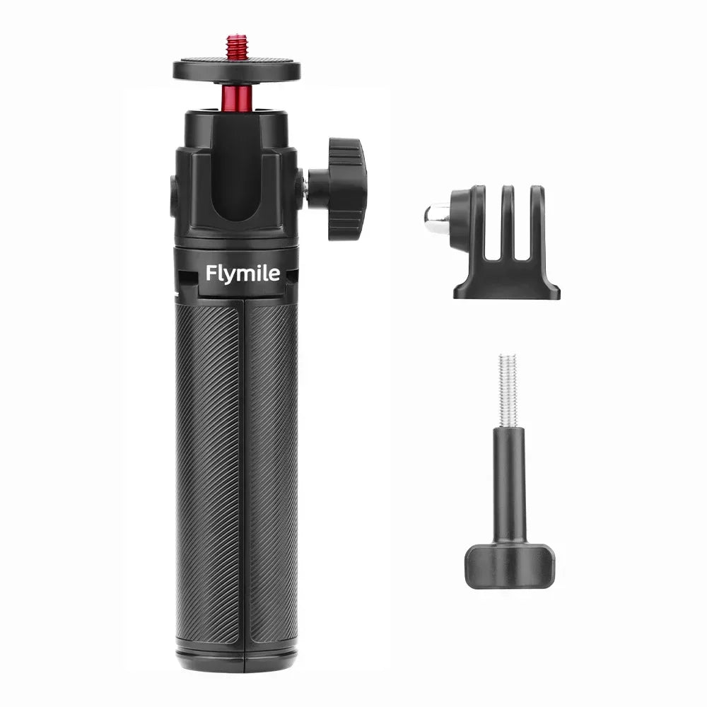 Adjustable Selfie Stick Tripod – Mini Table Tripod with Cold Shoe for GoPro & Insta360