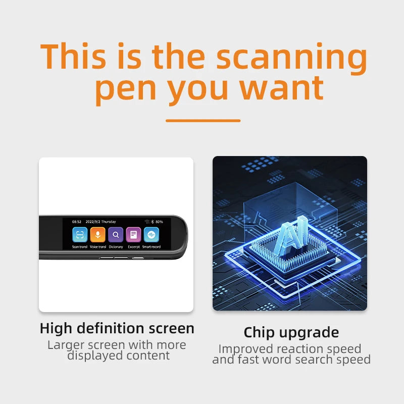 MSAI S7 Portable AI Translator – Text Scan, Voice Translation & Language Learning Tool