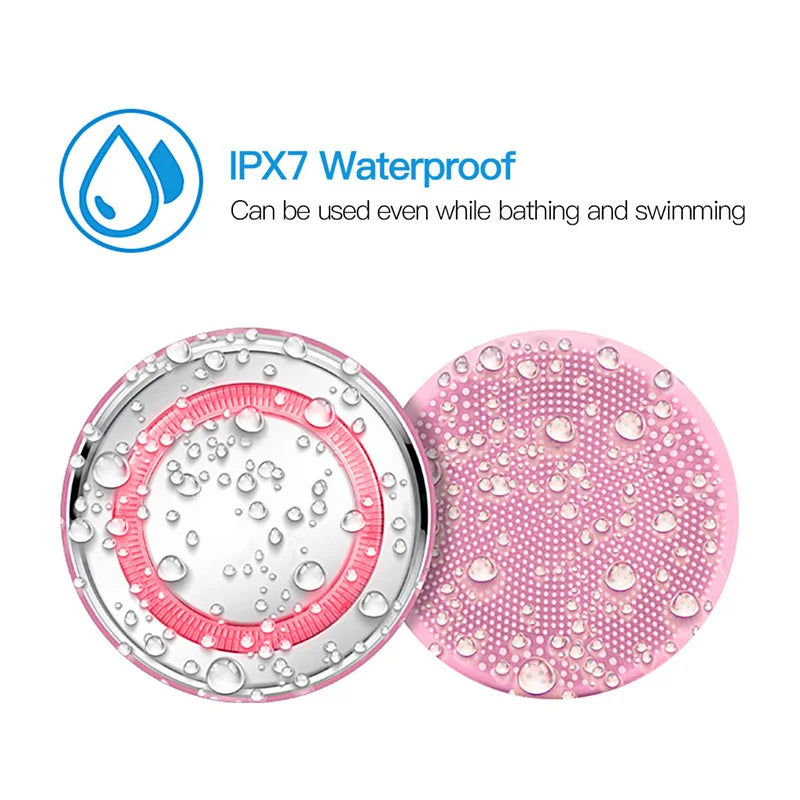 MIKO NICE 2-in-1 Ultrasonic Facial Cleanser – USB Rechargeable IPX7 Silicone Brush