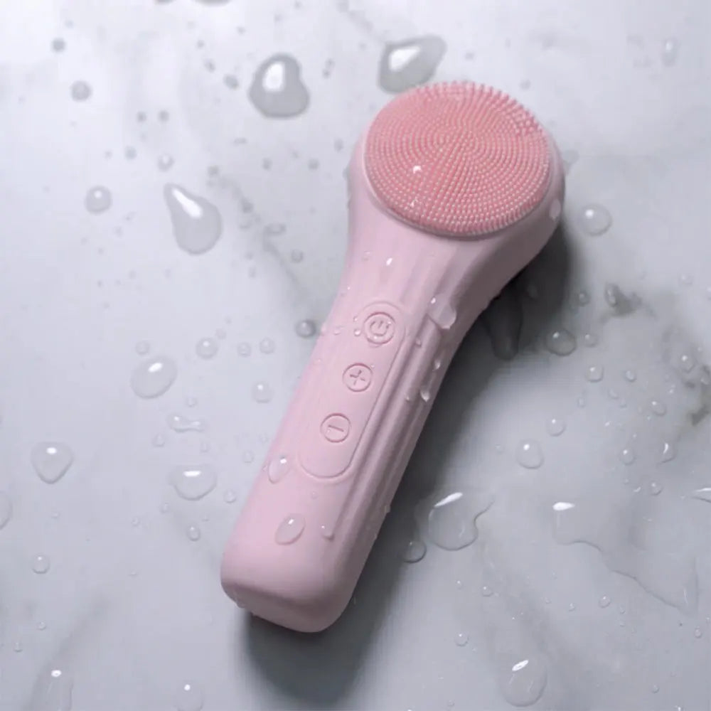 Rechargeable Sonic Silicone Facial Cleansing Brush – Heating Massage & Deep Clean Skincare Tool