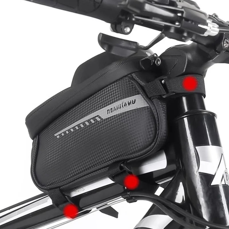 Rainproof Bicycle Phone Holder Bag – Touchscreen Top Tube Bike Storage Pouch