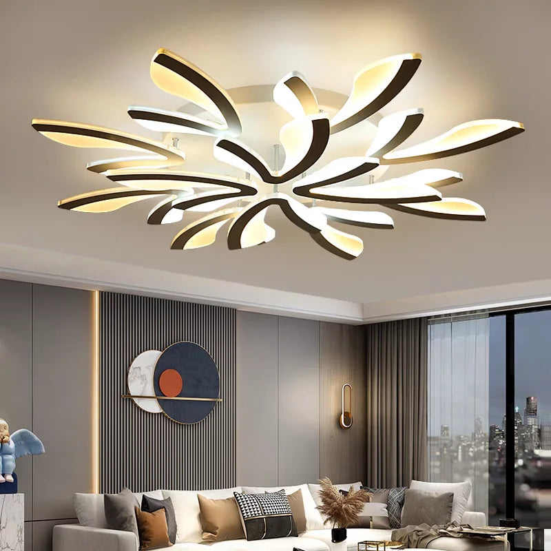 JAYGIY LIGHT Butterfly LED Ceiling Light | Dimmable Remote Control, Modern White
