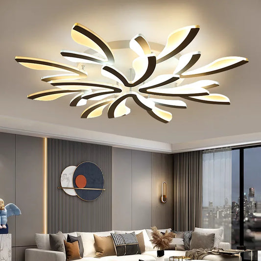 JAYGIY LIGHT Butterfly LED Ceiling Light | Dimmable Remote Control, Modern White