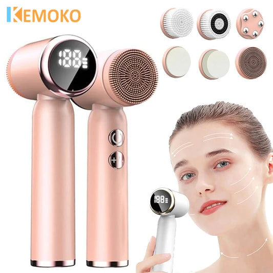 KEMOKO Rotating Facial Cleansing Machine – Ultrasonic Pore Cleaner Set