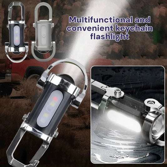 Rechargeable LED Flashlight 300 Lumens | Waterproof Zoom Torch | Hiking Camping EDC Light