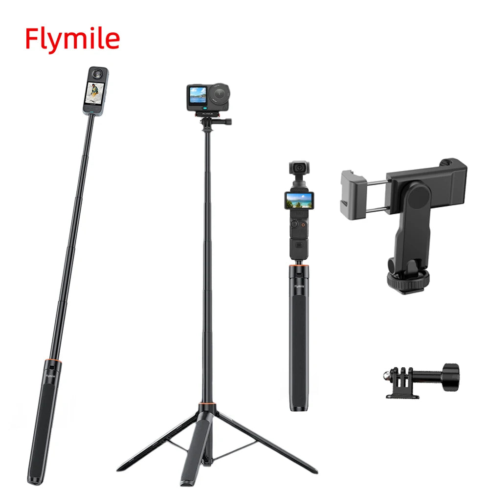 Portable Selfie Stick Tripod with 1/4″ Mount – Vlog & Live Stream