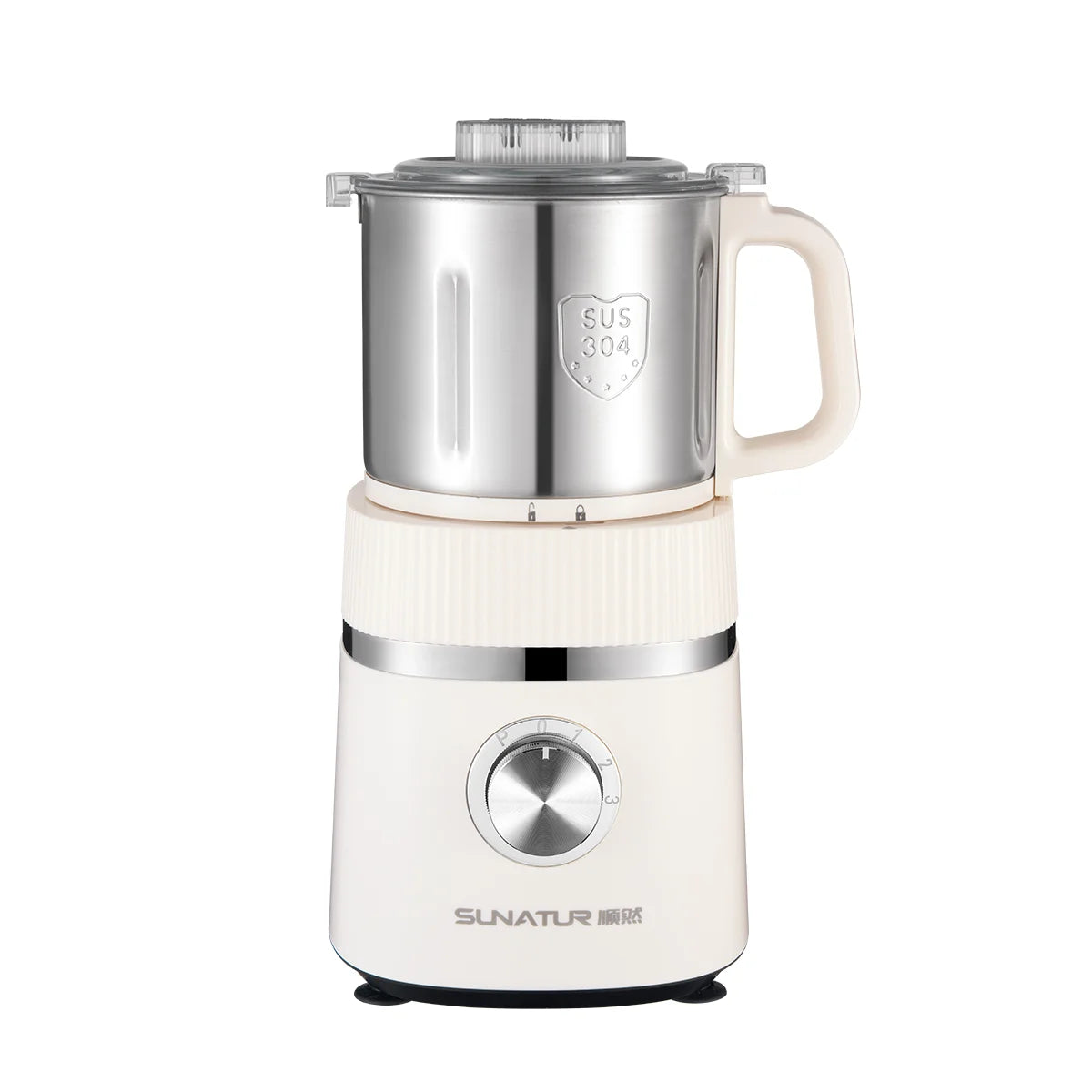 SUNATUR 500W Electric Food Grinder – 800ml Stainless Steel Grinding Cup with 4 Blades