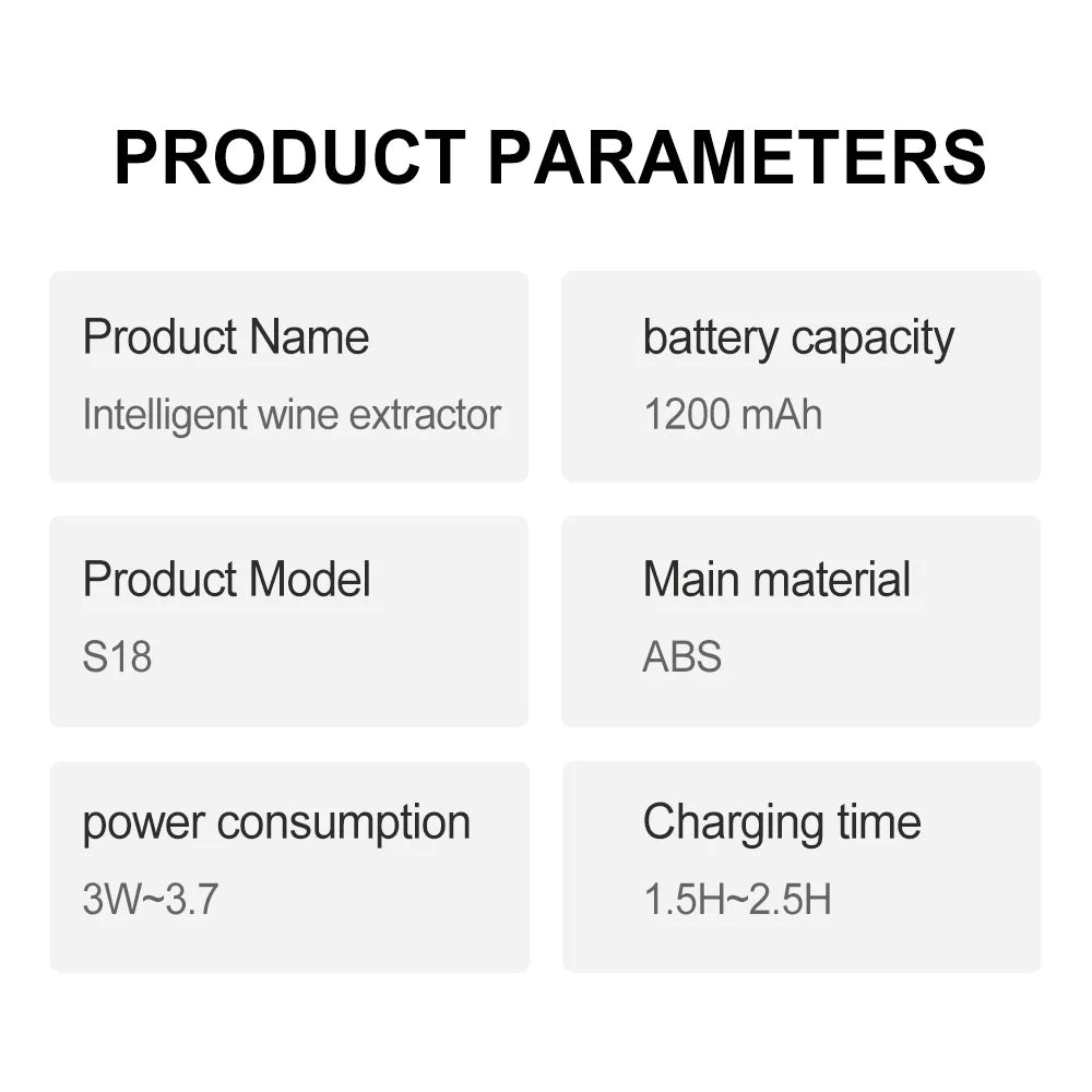 Smart Electric Wine Pump – Touch Control Rechargeable Wine Dispenser