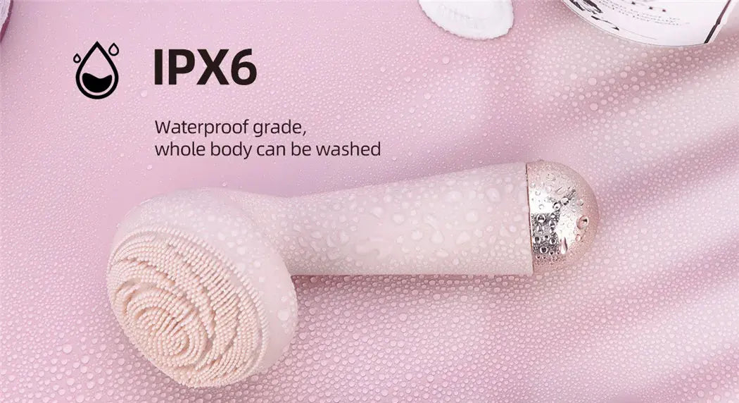 Silicone Facial Cleansing Brush – USB Rechargeable IPX6 Vibration Cleanser