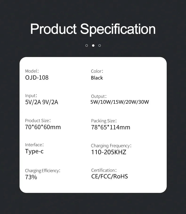 VIKEFON 30W Magnetic Wireless Car Charger with Vent Mount for iPhone