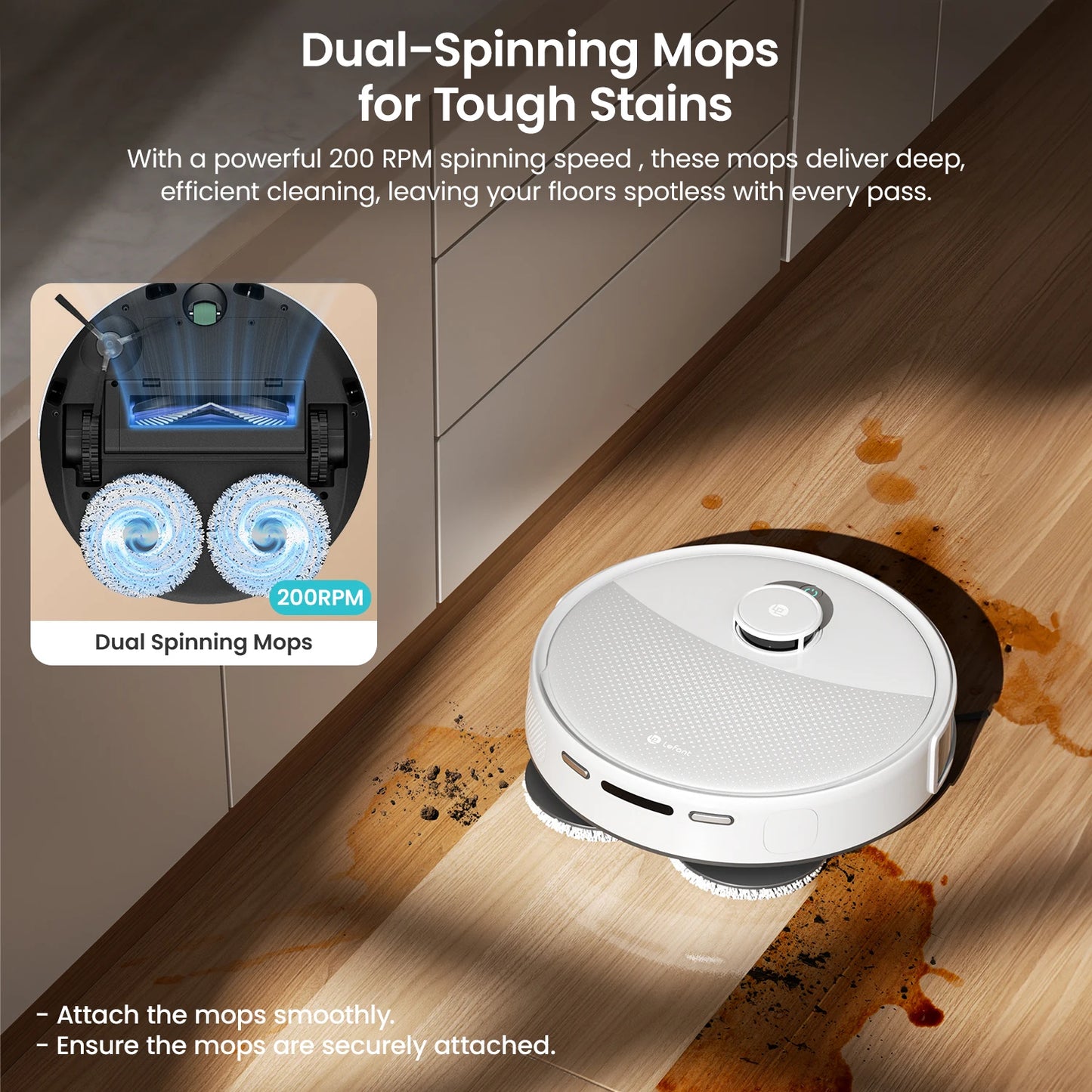 Lefant M3 4-in-1 Robot Vacuum & Mop – LiDAR Navigation, 220min Runtime, Alexa Compatibl
