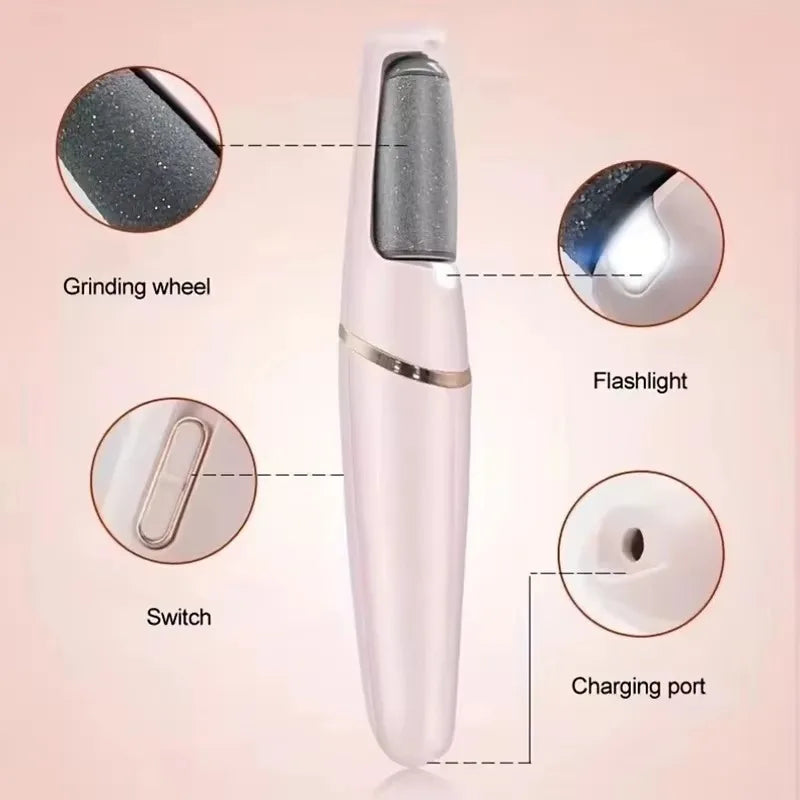 NOCCLILI Electric Foot File Pedicure Tool – USB Rechargeable Dead Skin & Callus Remover