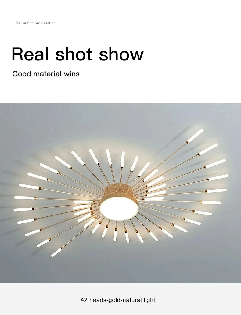 AuroraRealm Modern Black LED Ceiling Light | Large Diameter, Remote Control