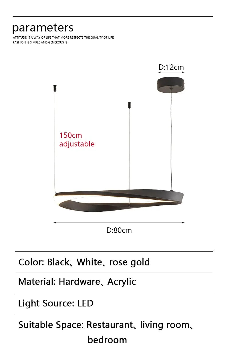 FLDY Modern LED Hanging Light | Round Pendant, Warm / Neutral / Cool White