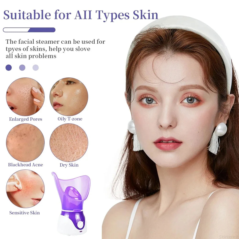 KEMOKO Electric Face Steamer – Moisturising Facial Sauna with Pore Cleansing