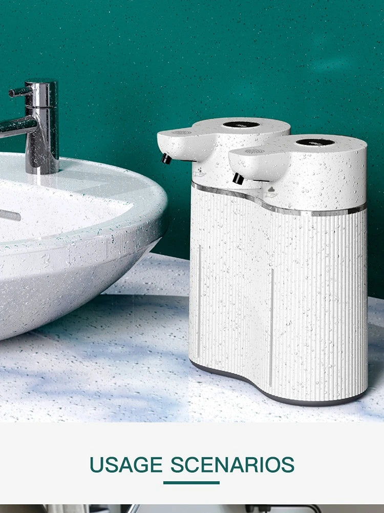 Double-Head Automatic Soap Dispenser – Touchless Foam & Liquid Smart Dispenser 800ml