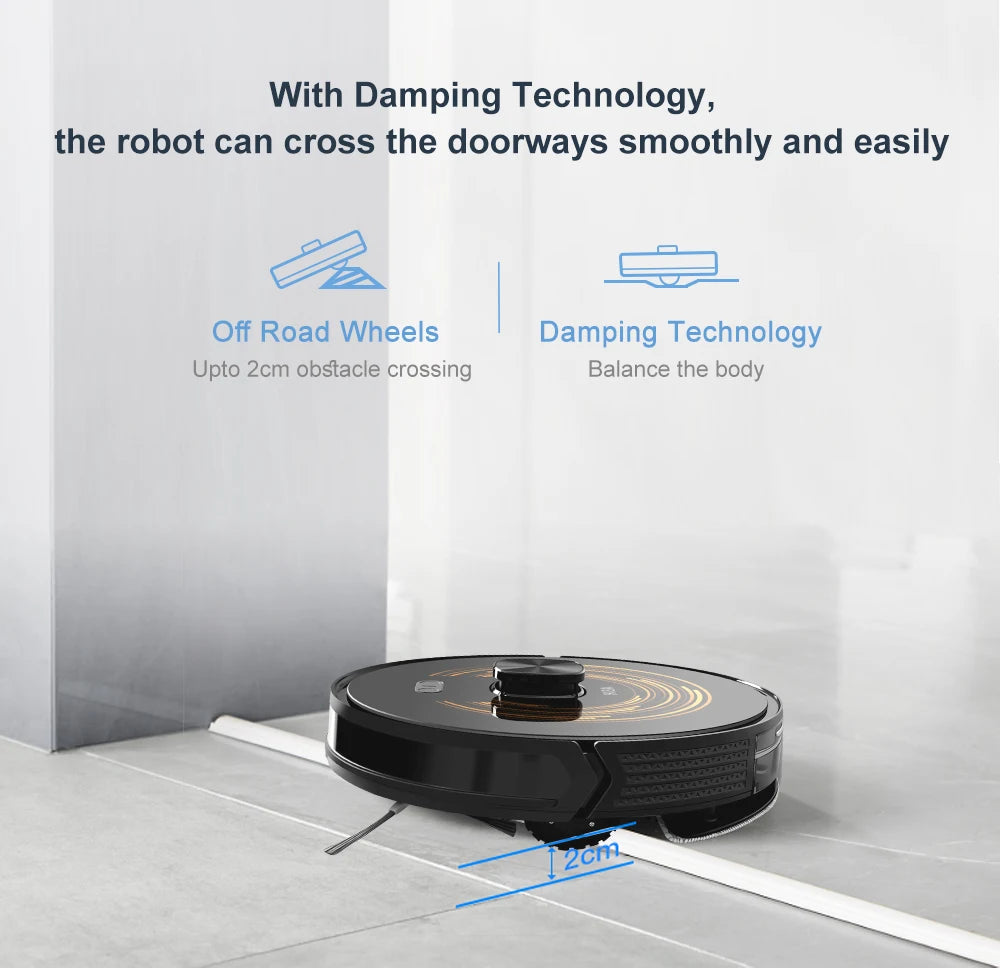 ABIR K30 Robot Vacuum Cleaner – 6500Pa LiDAR Smart Mapping, Self-Empty Station & Mop