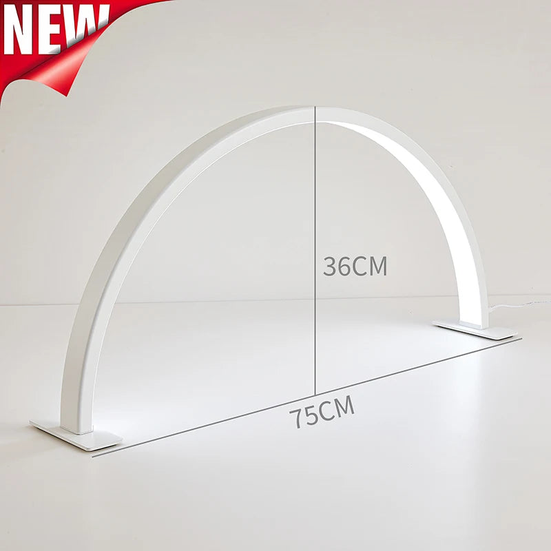 Half Moon LED Manicure Lamp 50W | Modern Nail Desk Light, Salon & Home