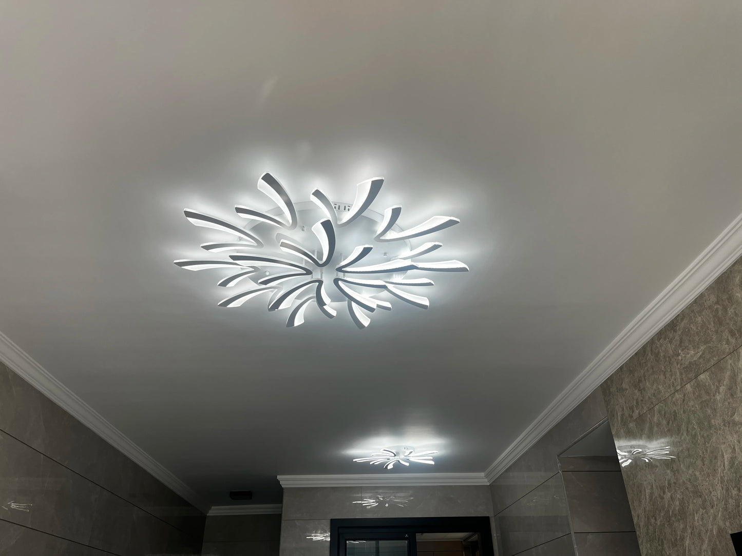 JAYGIY LIGHT Butterfly LED Ceiling Light | Dimmable Remote Control, Modern White
