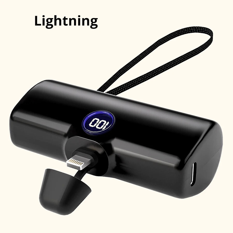 Pocket Power Bank 5000mAh – 18W PD Fast Charge for iPhone & Android