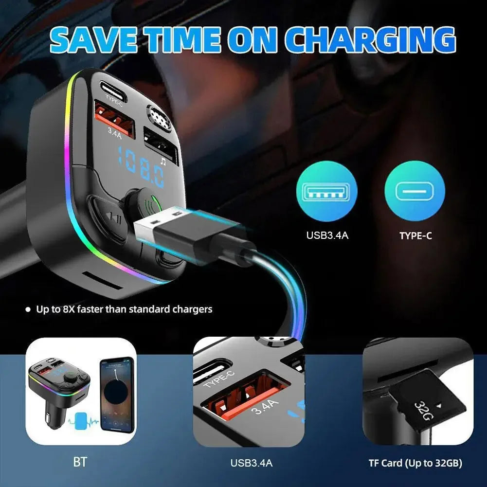 Car Bluetooth 5.0 FM Transmitter / MP3 Player