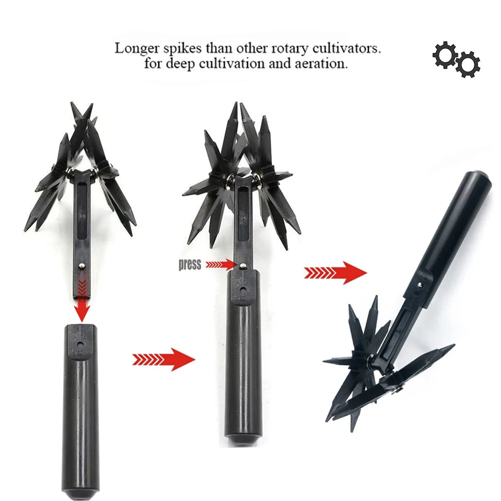 QDS Lawn Aerator Tool Push Style Soil Spike Aerator for Garden & Lawn Care